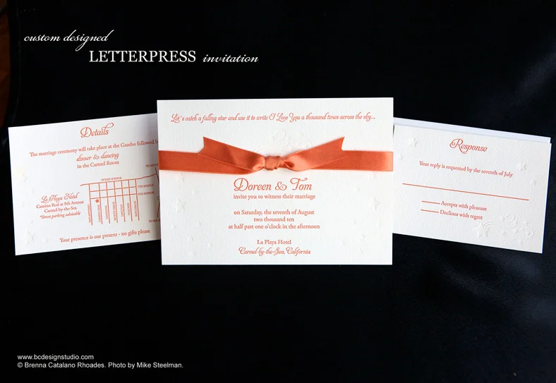 Letterpress Wedding Invitation