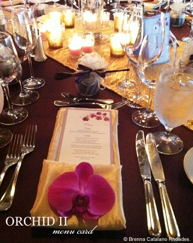 Orchid Wedding Menu Card