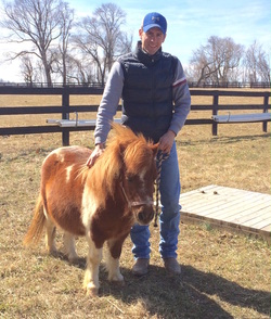 Michael Alway with therapy horse Jack