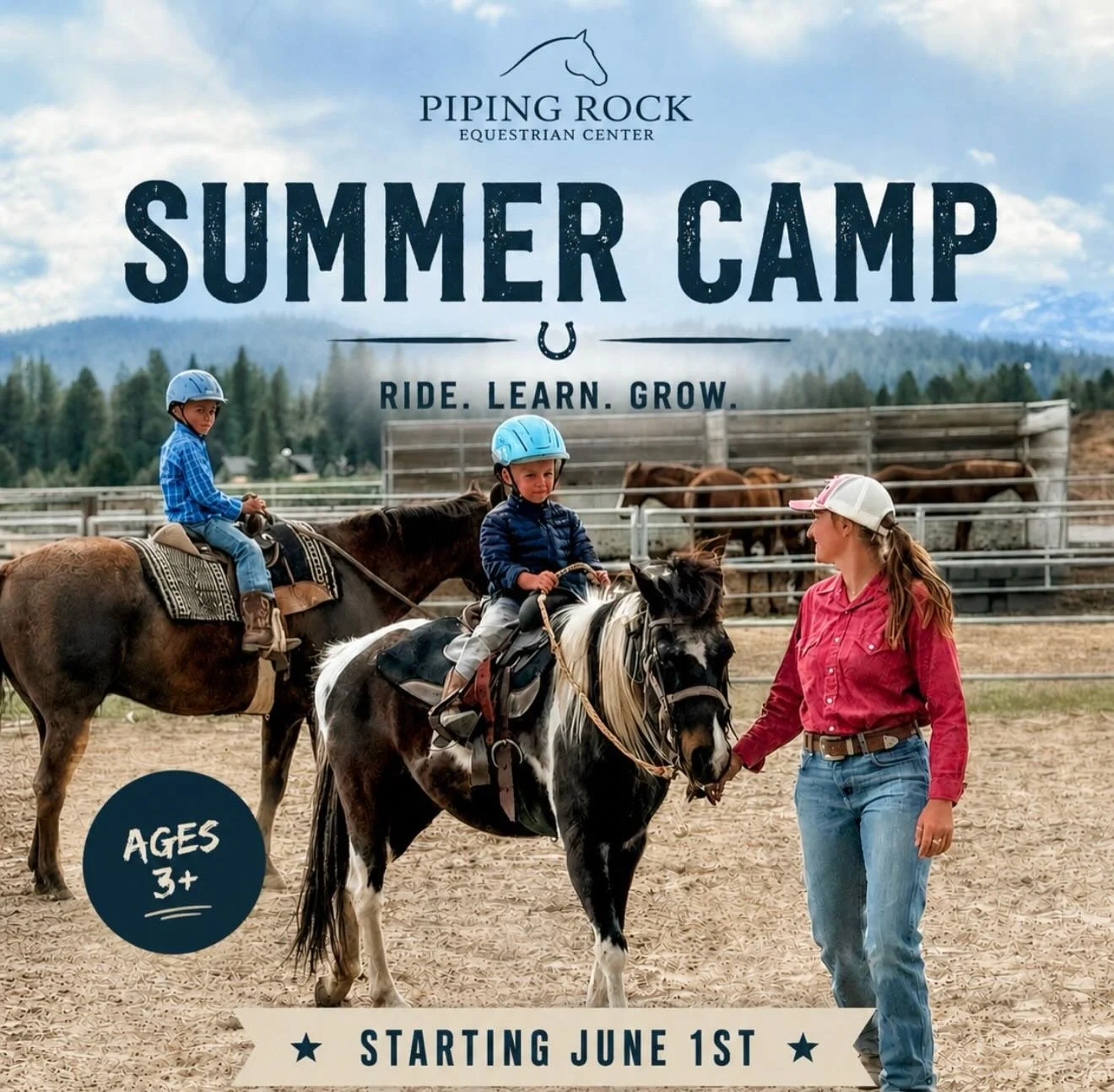 Summer Camp season is here at Piping Rock Equestrian Center, and our weeks are filling quickly. If your child has been dreaming of horses, outdoor adventures, and hands-on learning, now is the time to reserve their place!

We offer a wide variety of 