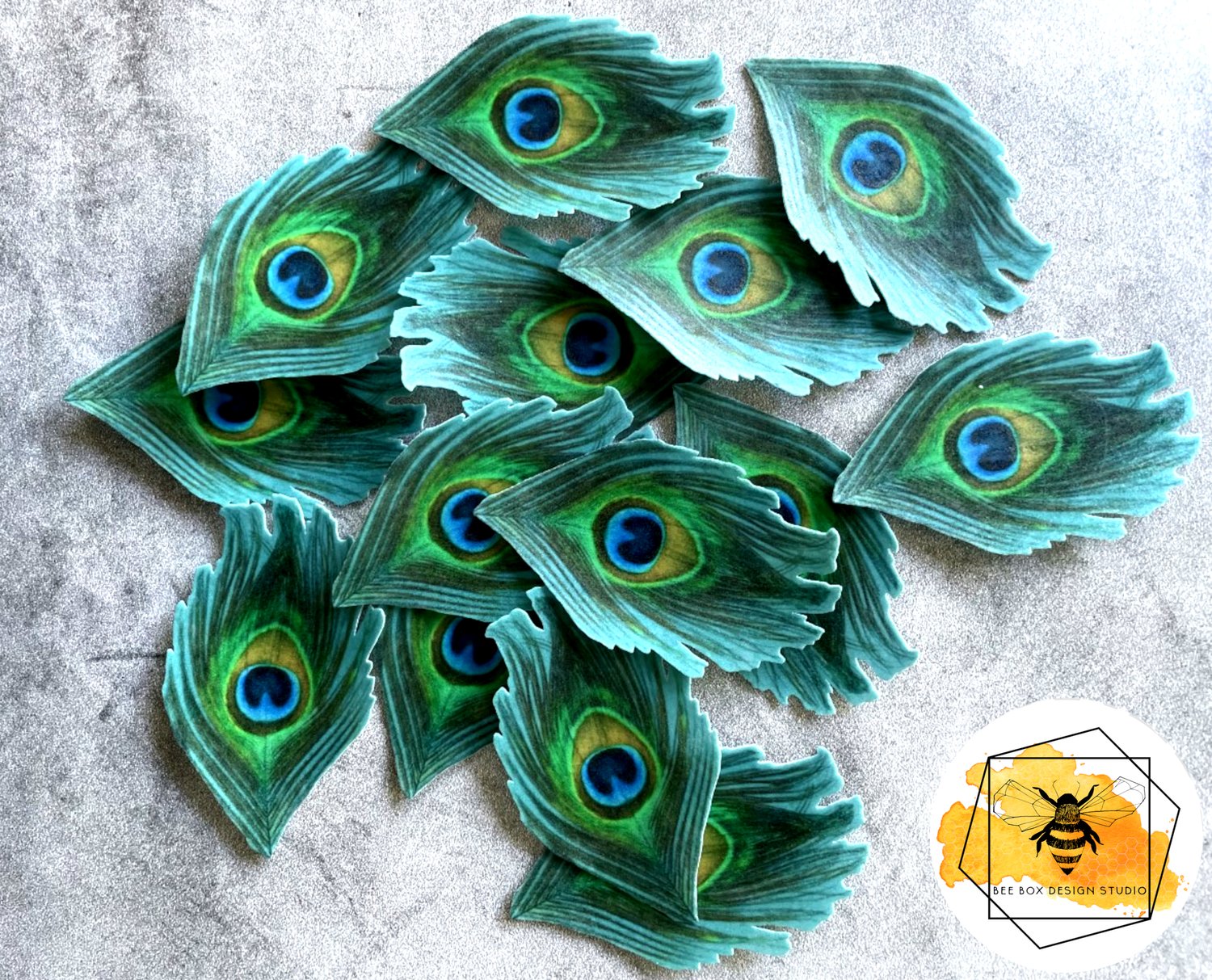 Edible Peacock Feathers — Bee Box Design Studio