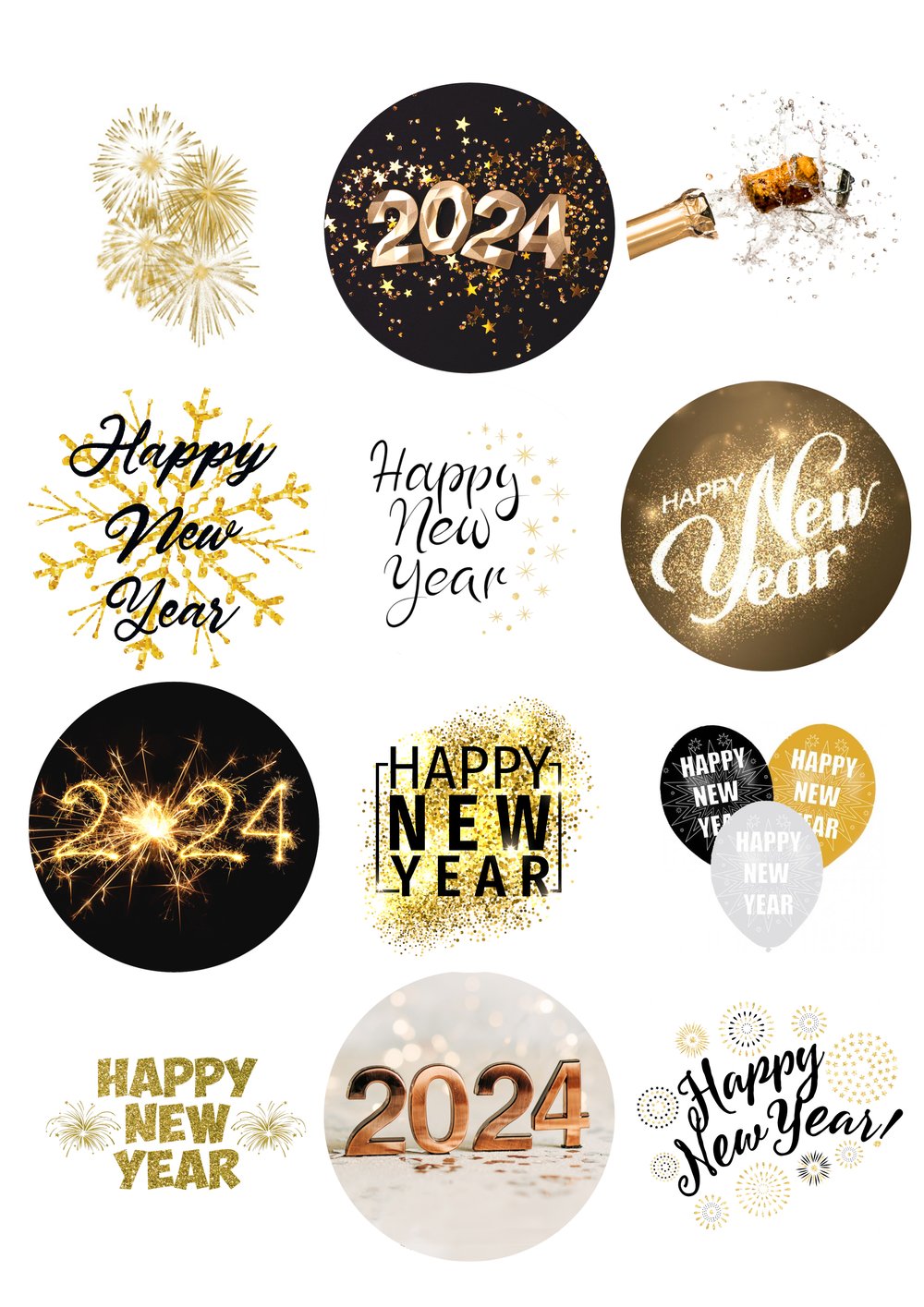 Edible New Year's Drink Toppers — Bee Box Design Studio