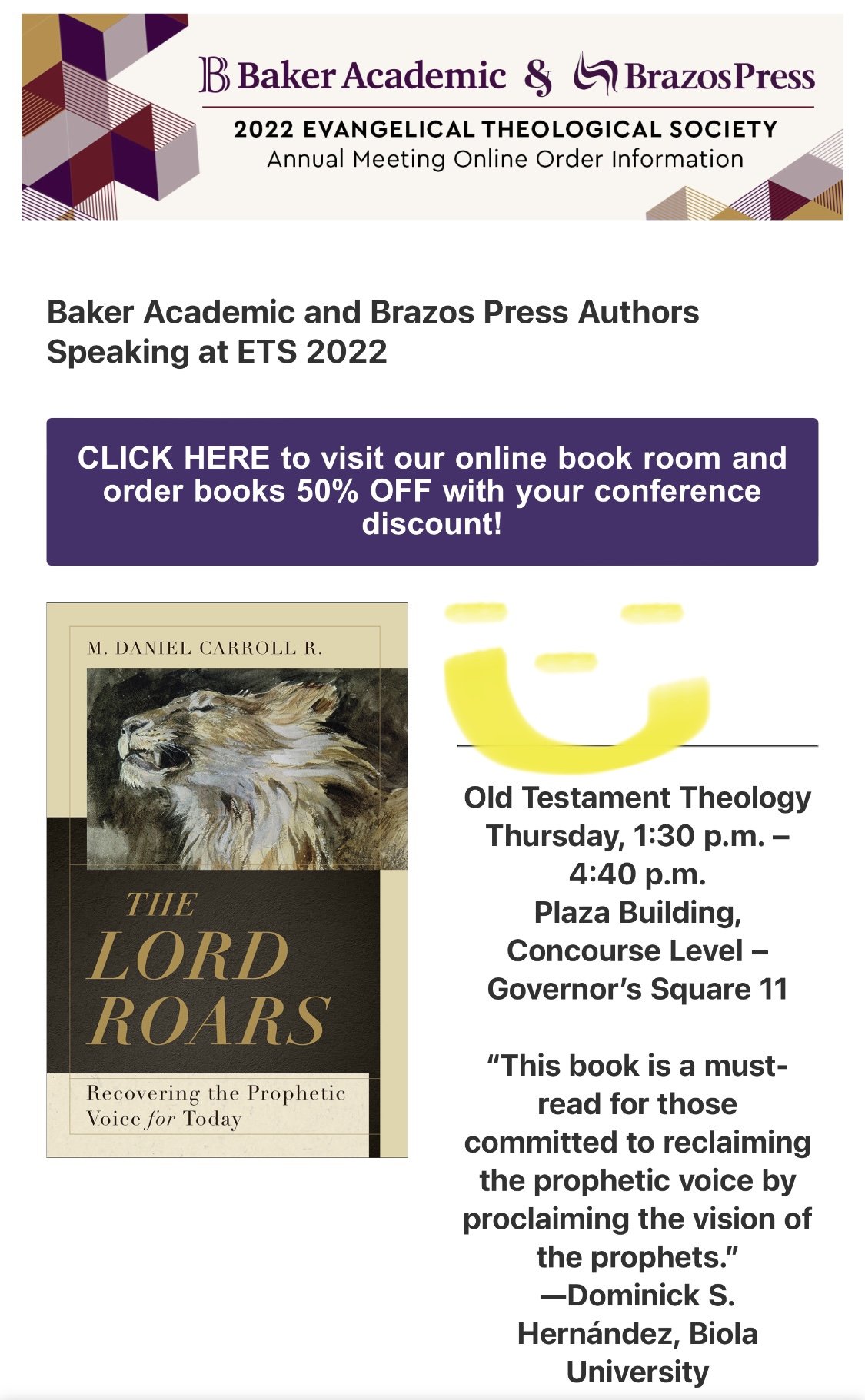 The Lord Roars  Baker Publishing Group