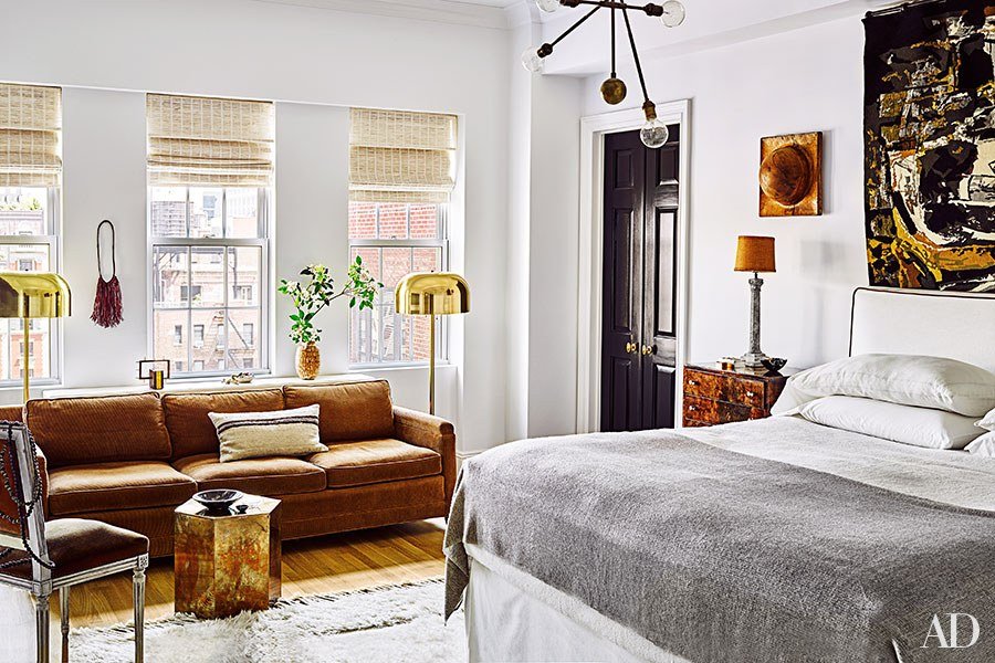 Master bedroom via Architectural Digest