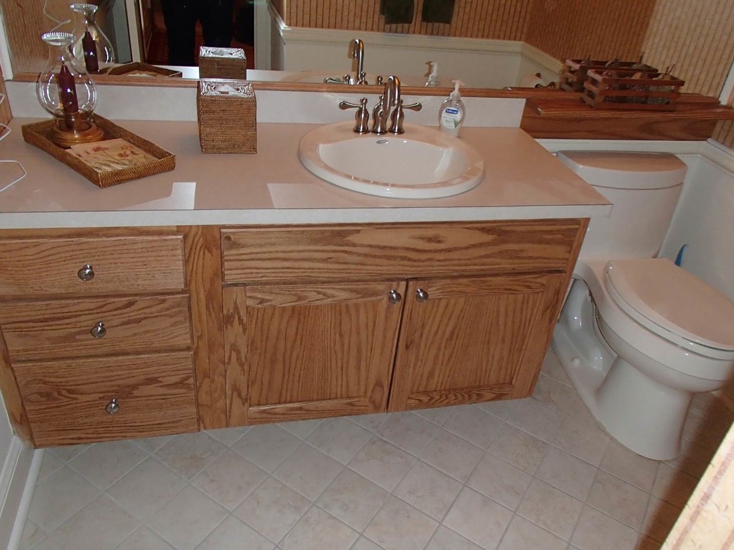 A before shot of the powder room