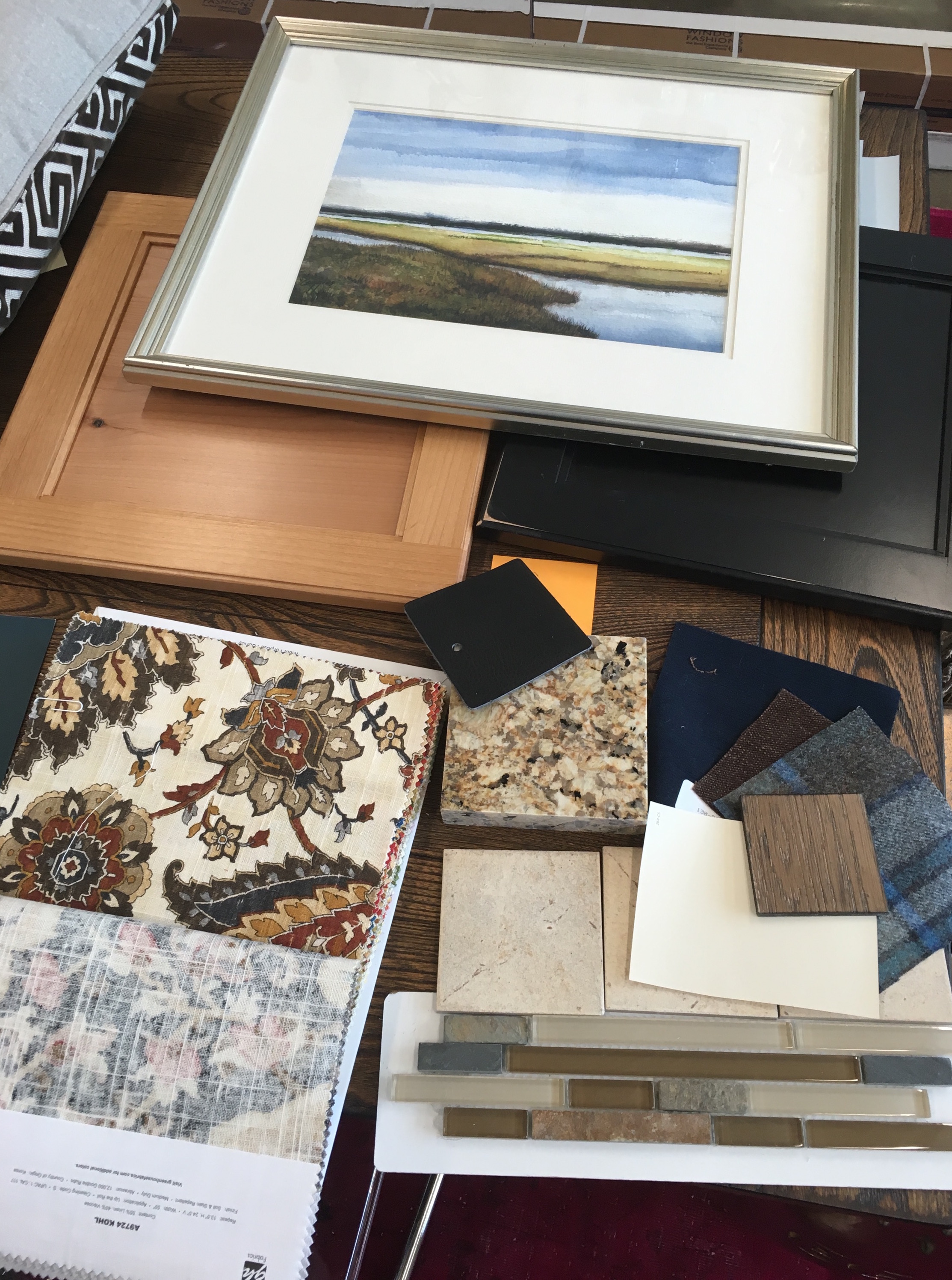 Pulling the whole color scheme and finishes together for the project gives our clients a sense of how the spaces will tie together. 