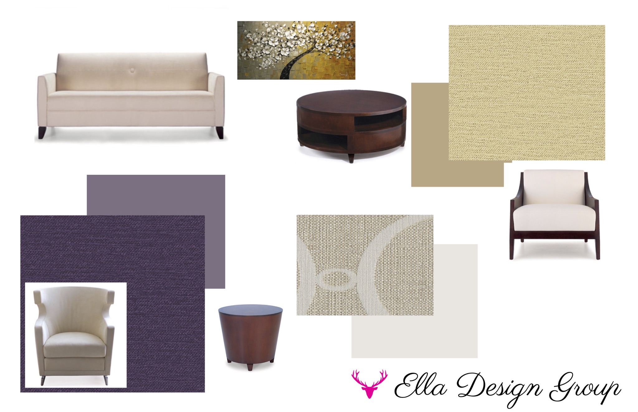 Design concept for a living room. 