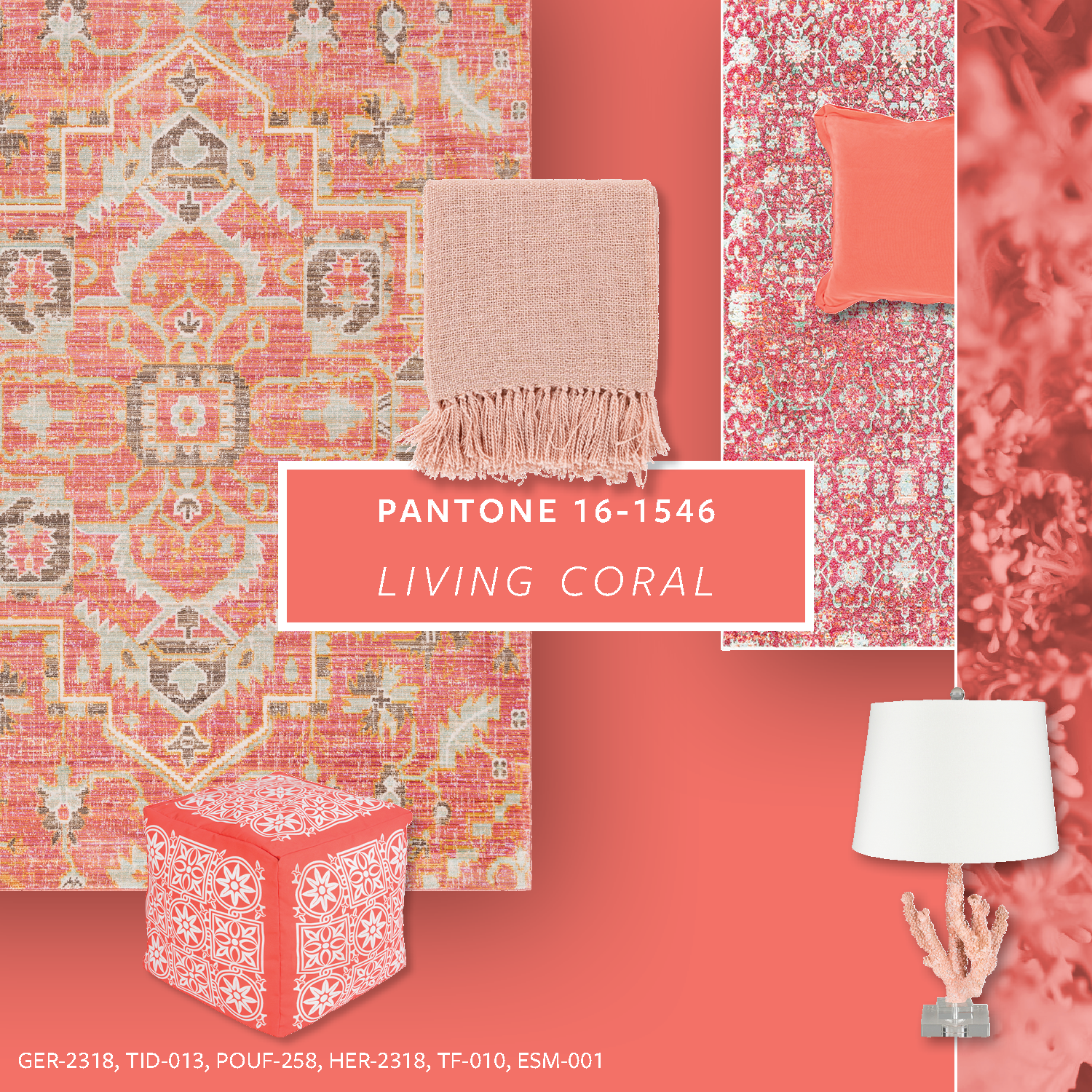 Surya, one of our vendors, highlights the shade in a variety of accessories. Image via Surya .