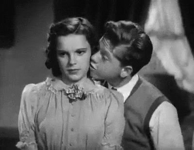 In a promo with long time co-star Mickey Rooney for Love Finds Andy Hardy (1938)
