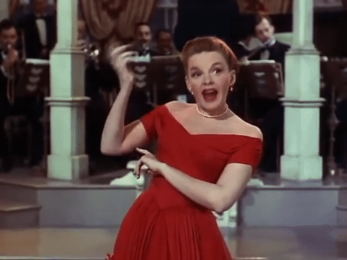 Singing “I Don’t Care” in the film In the Good Old Summertime (1949)
