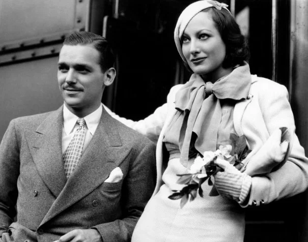 Joan Crawford with her first husband Douglas Fairbanks Jr.
