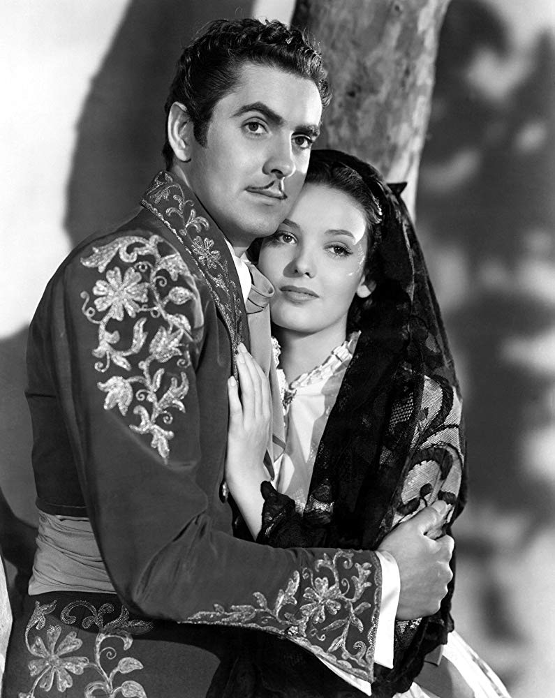 With Linda Darnell in The Mark of Zorro (1940)