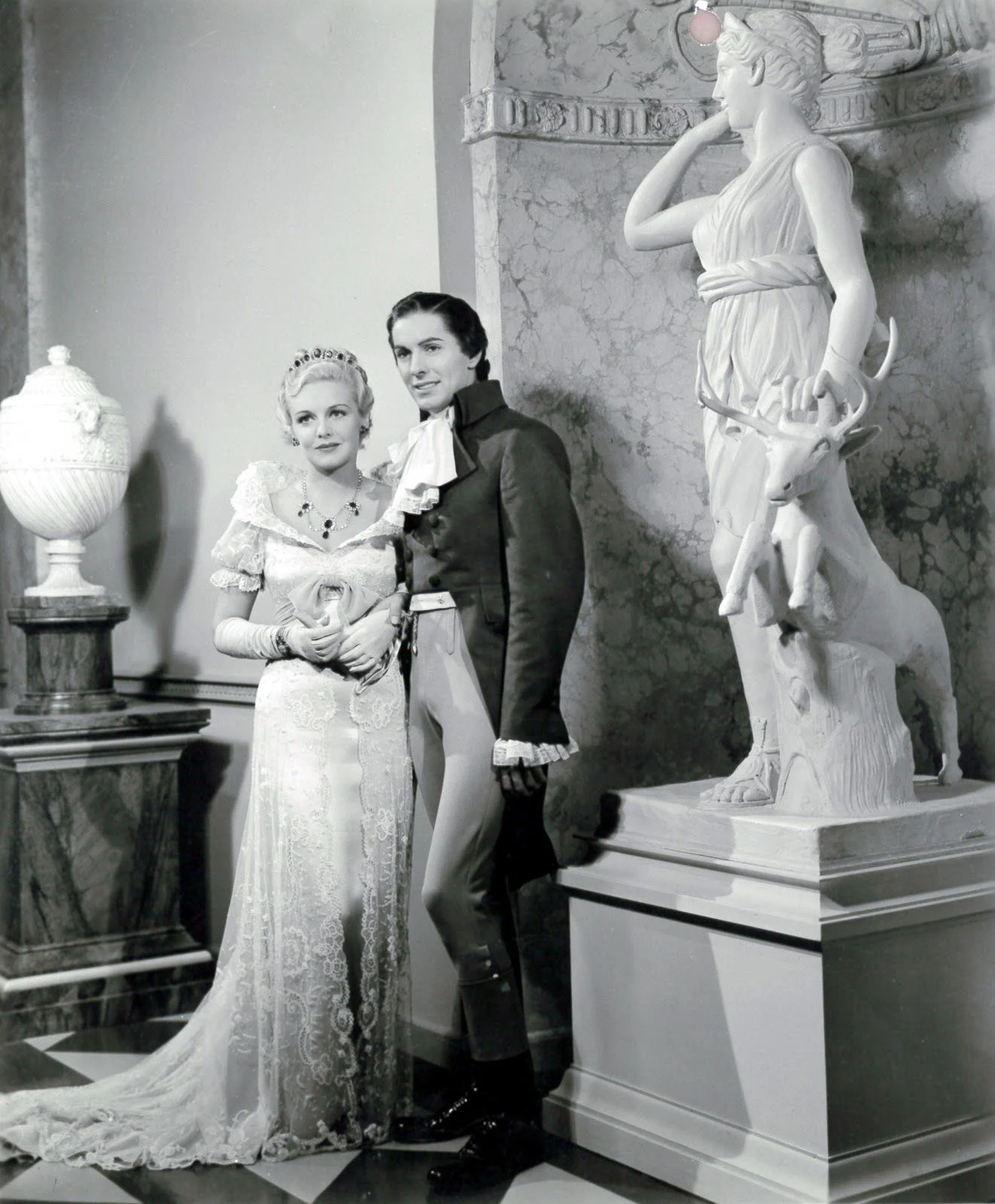 With Madeleine Carroll in Lloyds of London (1936)
