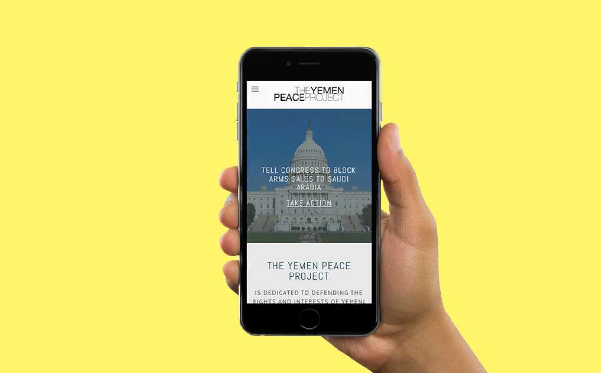 01 Presence Agency came to the rescue with a new site for the Yemen Peace Project when theirs was hacked during the Muslim ban in 2016