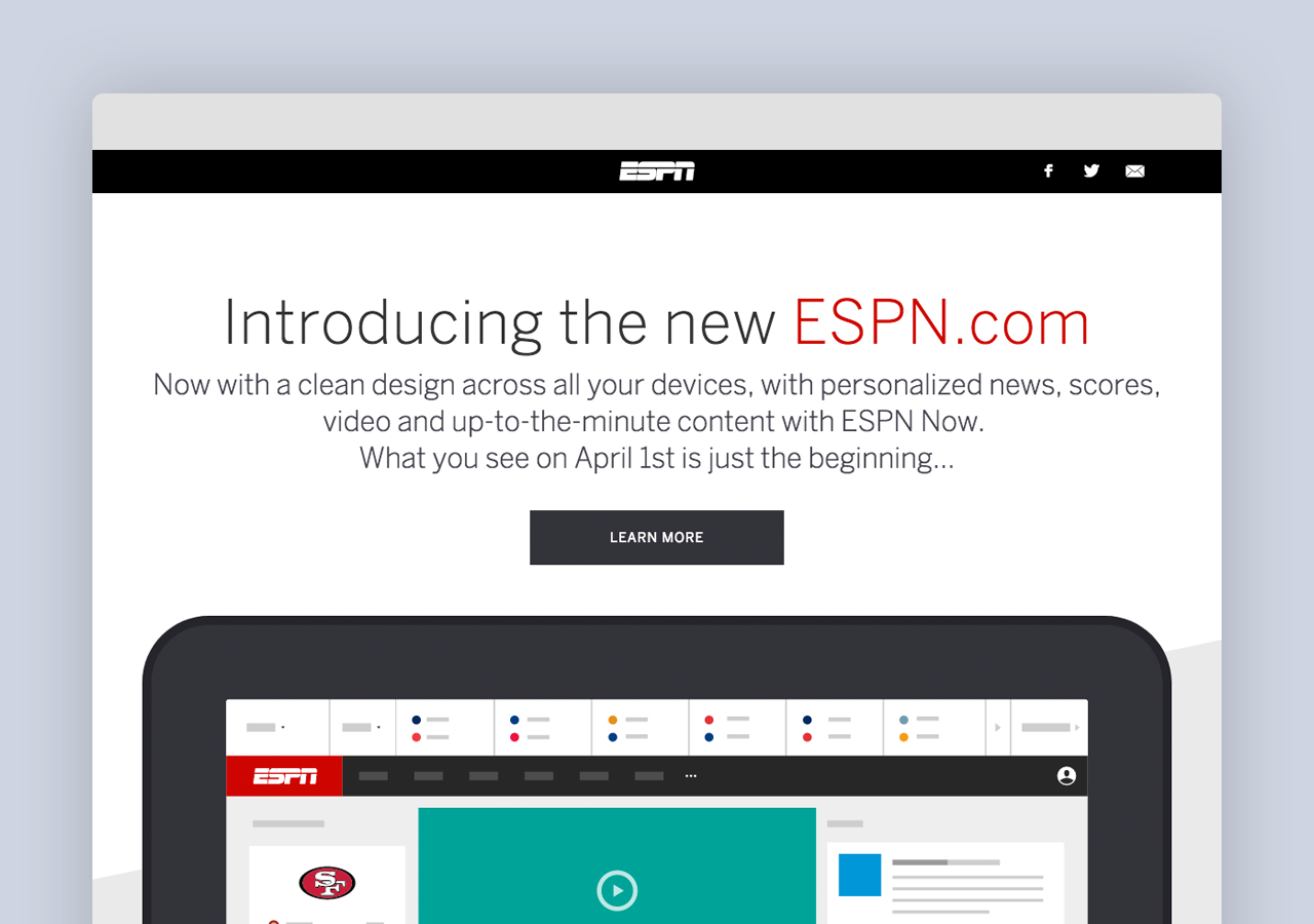 ESPN Redesign Promo — Minh Tran