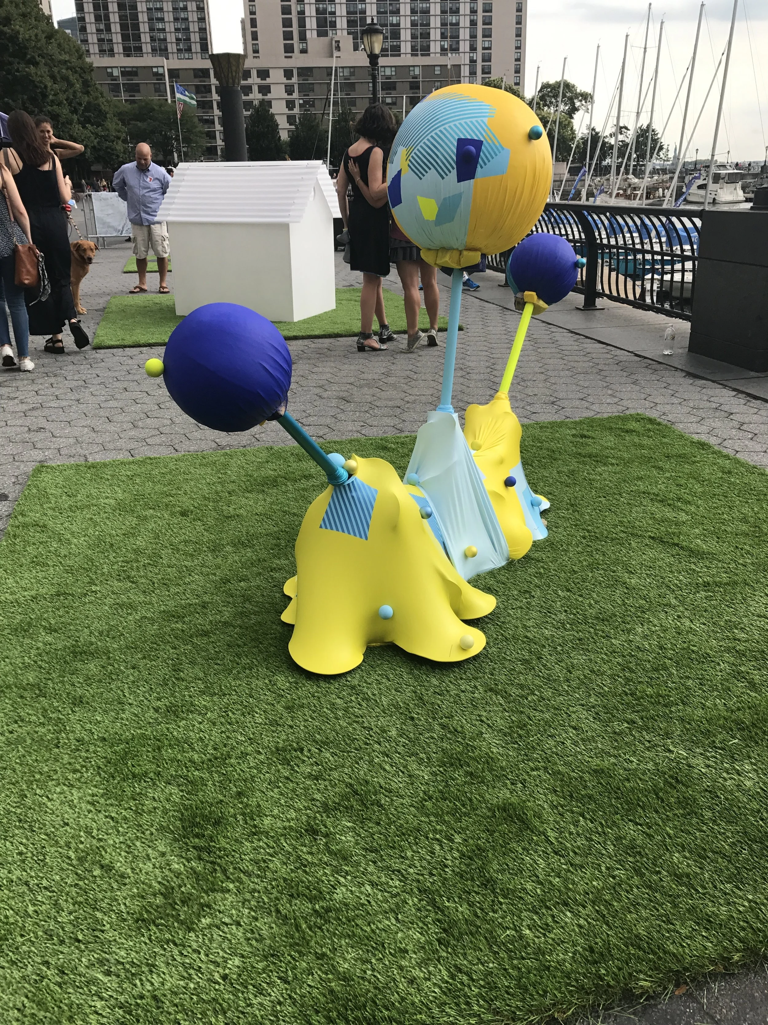 Harmony in Blue and Yellow (Balls in Suspension) by Eric HIbit