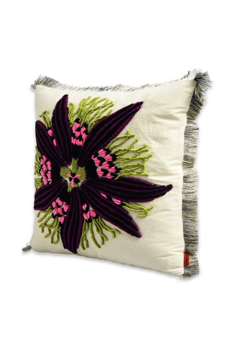 PASSION FLOWER CUSHION 16 X 16 in $ 652 Order Now
