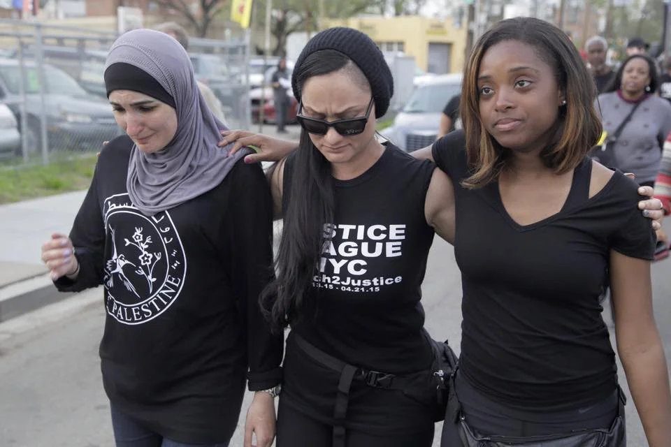 National co-chairs of the Womxn's March on Washington Linda Sarsour, Carmen Perez, and Tamika Mallory / Photo courtesy of The Huffington Post