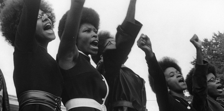 Sacramento Black Panthers at the Free Huey Rally in Bobby Hutton Memorial Park, Oakland, CA, August 25, 1968 / Photo by Pirkle Jones
