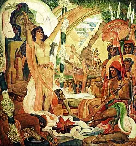 Detail of a babaylan from the mural “History of Philippine Medicine” by Carlos “Botong” Francisco