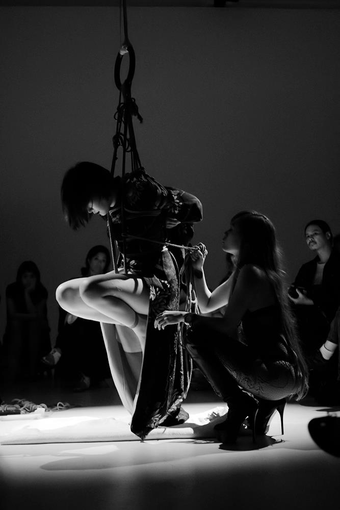 Performance with Opiumtwin at Pineapple Lab's Friday Freakshow, Aug 2015 / Photo: Brendan Goco