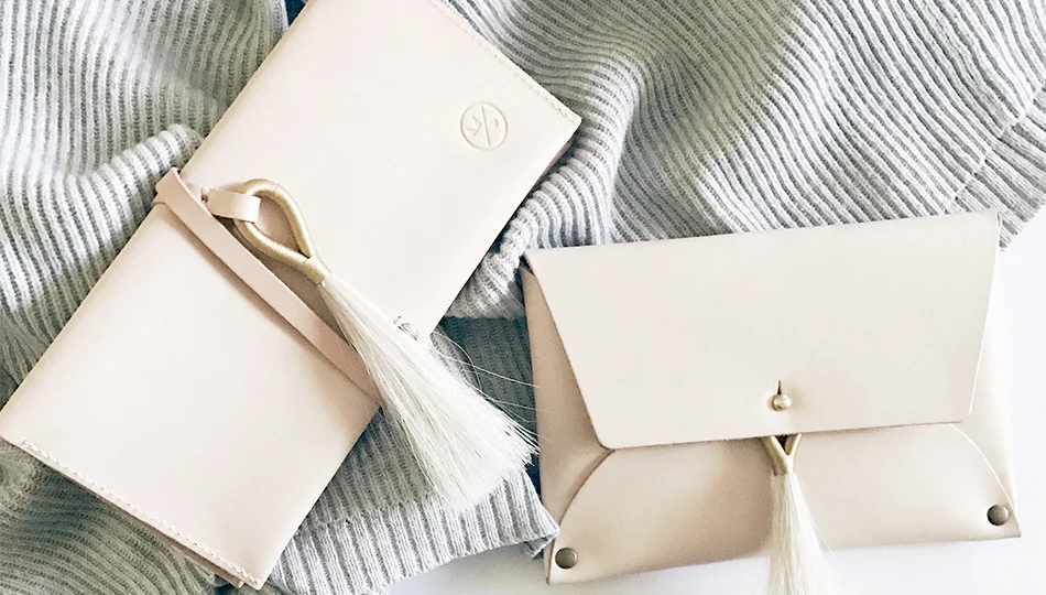 Georgia O Wallet, $120, and Thalia Clutch, $135