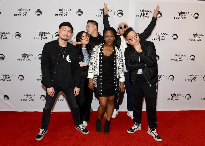 Dumbfoundead, Awkwafina, Lyricks, director Salima Koroma, Jaeki Cho, and Rekstizzy attend the 'Bad Rap' Premiere during the 2016 Tribeca Film Festival / Photo: Noam Galai/Getty Images for Tribeca Film Festival