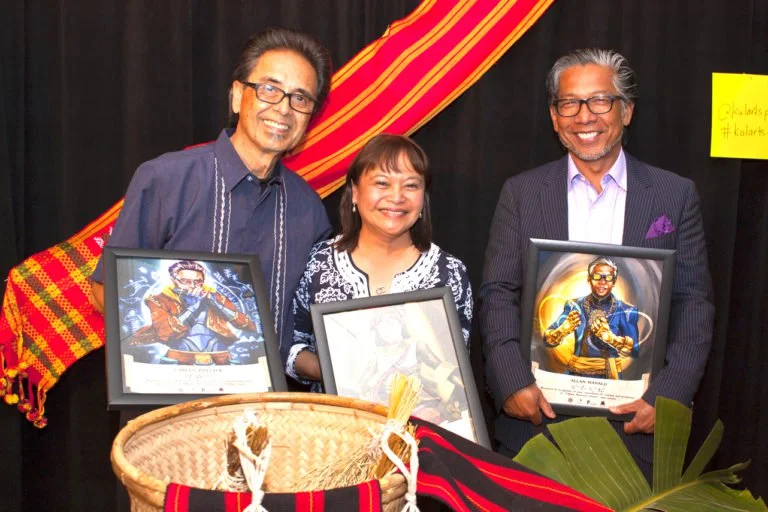 Legacy Honorees, from left, Carlos Zialcita, Bernadette Borja-Sy and Alan-Manalo (INQUIRER/ Wilfred Galila)