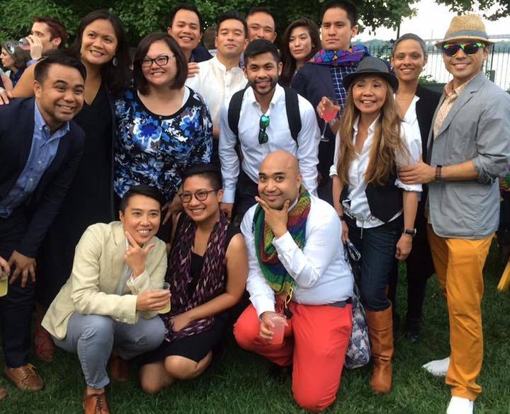 Several LGBTQ Filipino Americans represented at New York City Mayor de Blasio’s annual Pride Party at Gracie Mansion (Leah Obias)