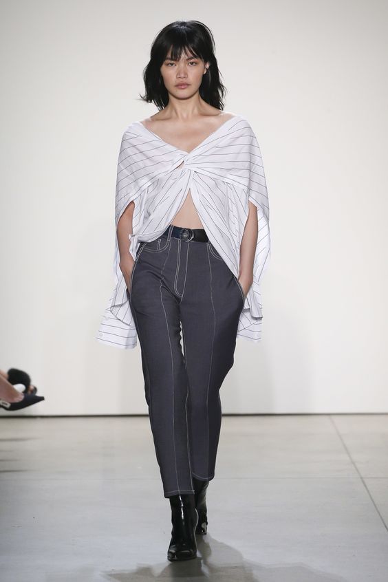 Rina Fukushi at Dion Lee Spring 2018