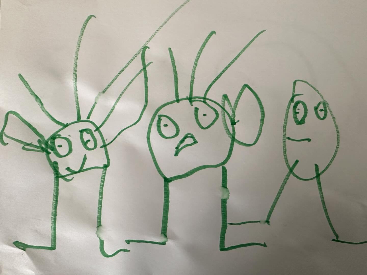 I feel like these people my son drew are genius. 🙌  Happy Sunday