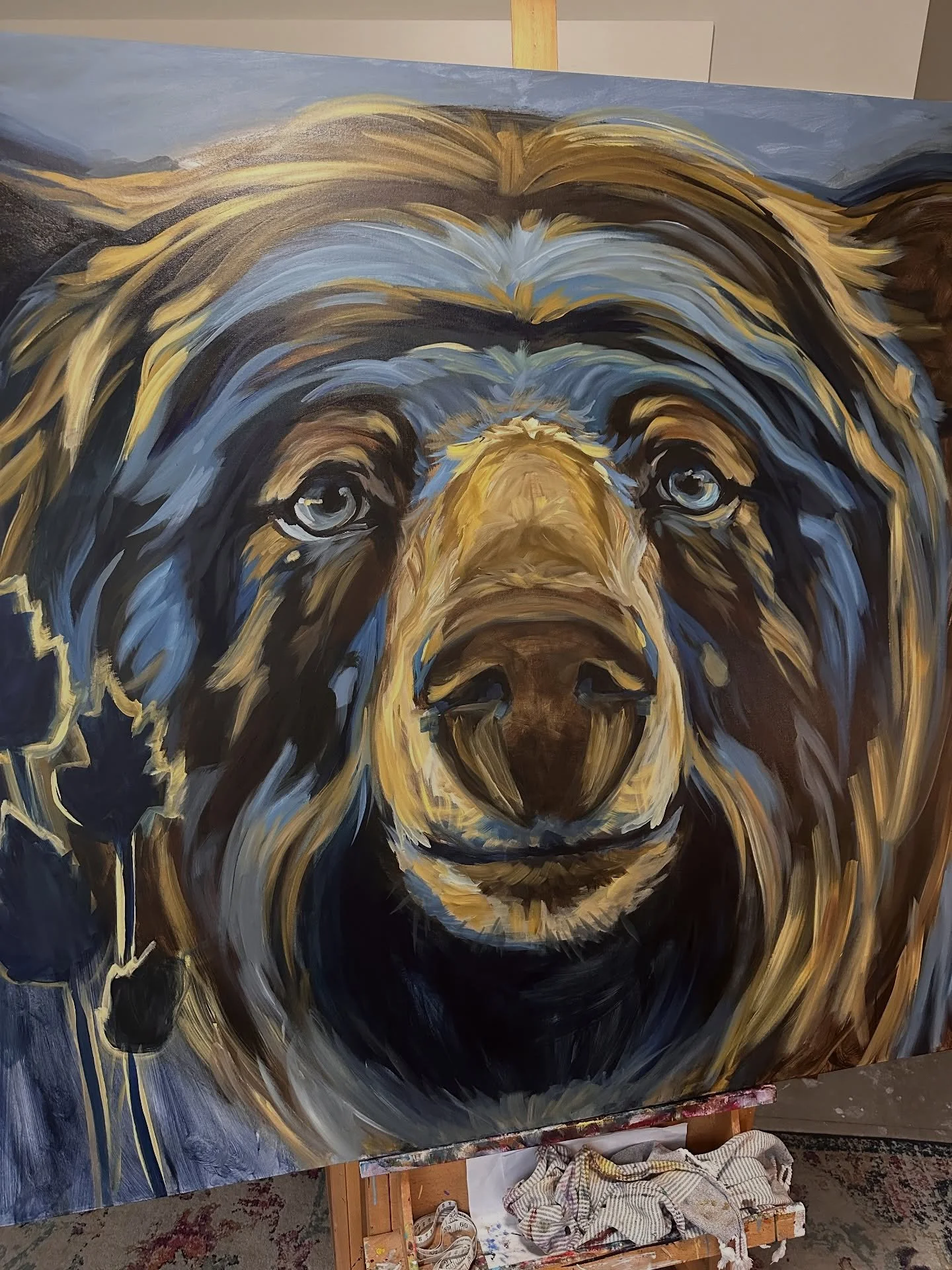 Coming soon 54x54!! 
Shipping anywhere available. 
Xmas is coming!!!! 😱
#bigbear #grizzlybear  #grizzlyart #madebyhand #bigwallart #chaletdecor #bigwhiteskiresort #bears
