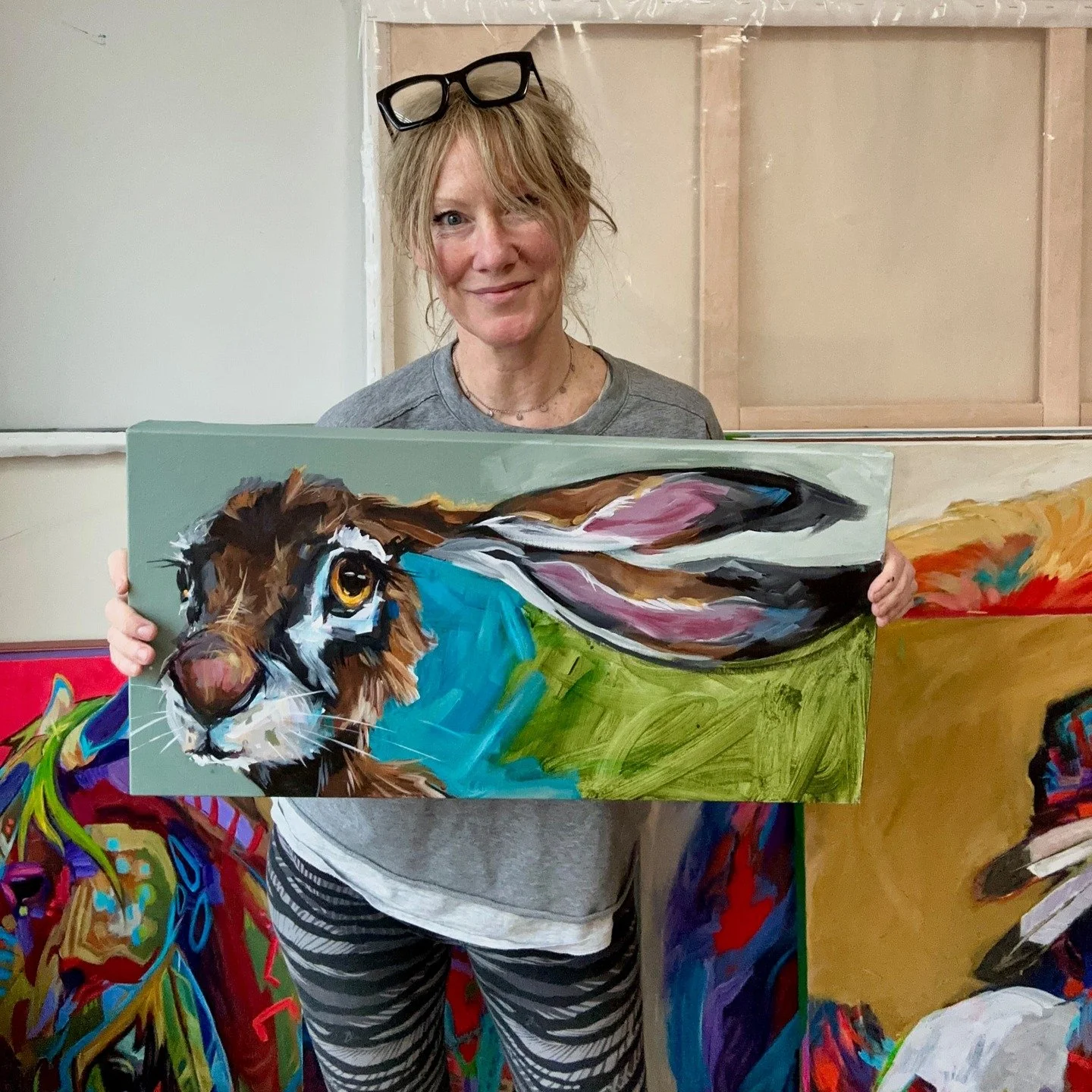 🌈✨ New Artwork Drop! ✨🌈
Meet my latest handmade acrylic painting &mdash; a bright, joyful hare bursting with colour and character! 🐇

This piece is all about playful energy, bold hues, and that uplifting feeling of anytime happiness. Painted with 
