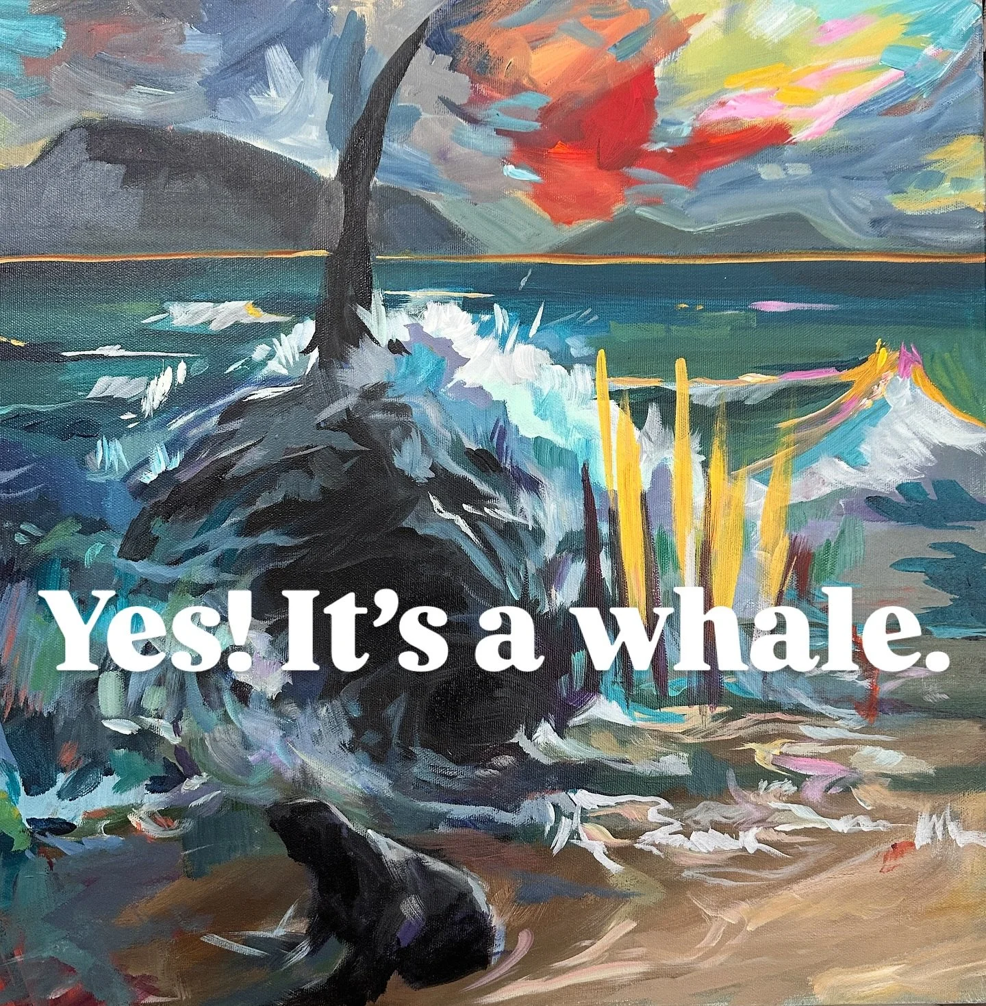 I found this old painting I was going to throw out. Then I painted some sky and kept going. 
So, I think I will finish it. 
What do you think? 

#ocean #artist #westcoastdesign #wildlife #killerwhale #orca #hunter #vancouver