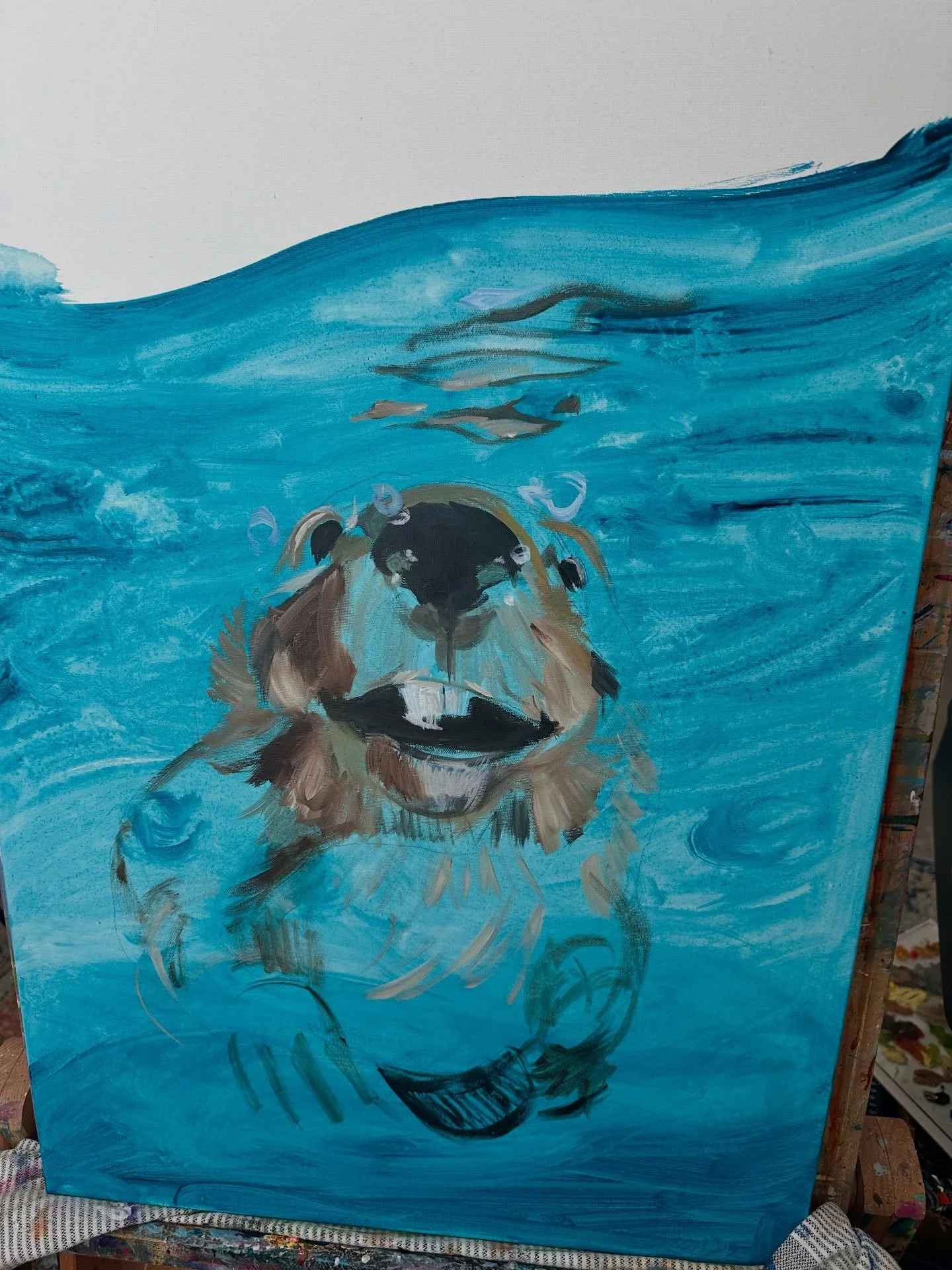 Don&rsquo;t worry. There&rsquo;s a new beaver coming. &hellip;.🦫
#beaverart #wip #handpainted #outdoors #wildlife