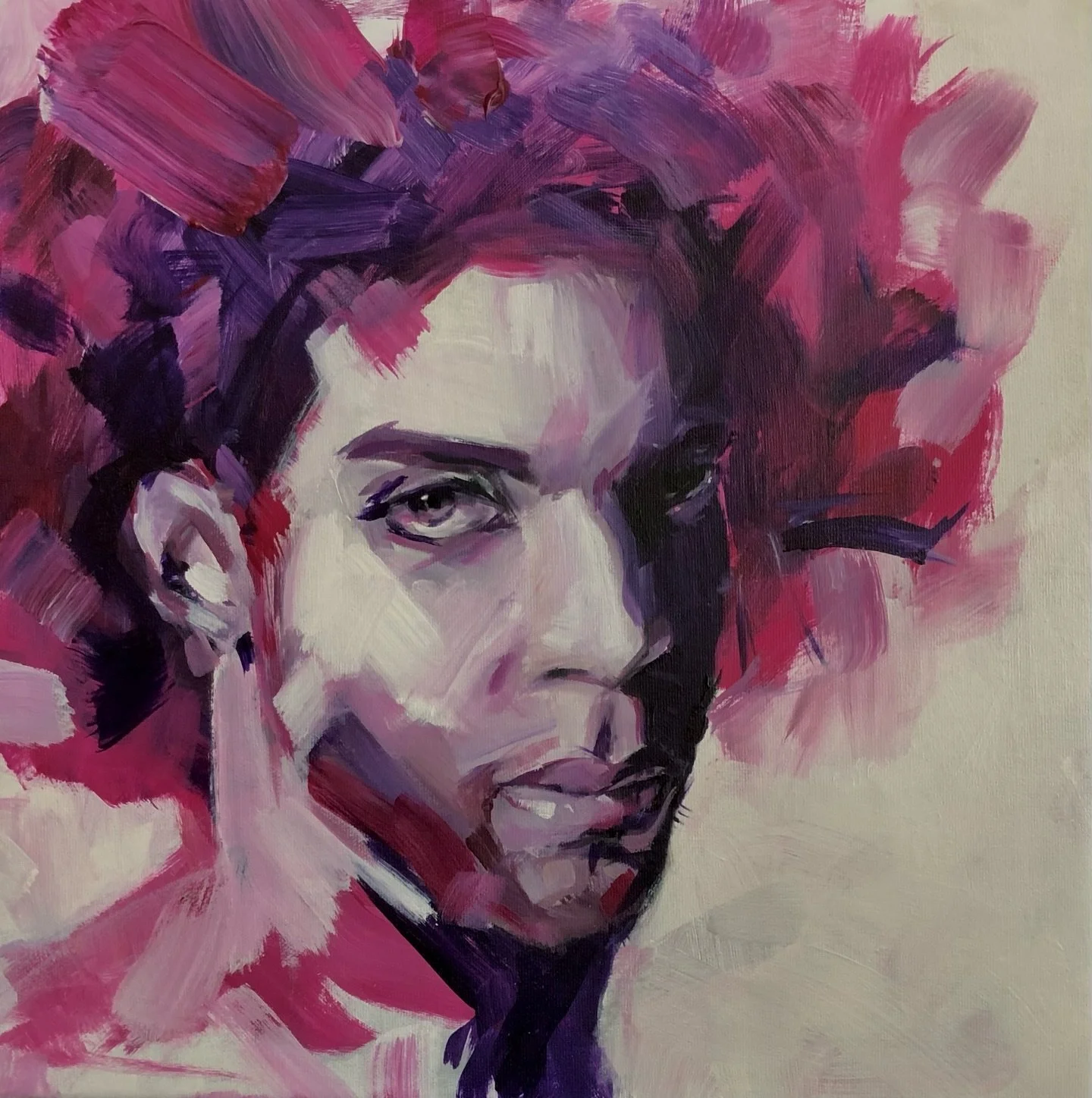 Ten years. Happy Heavenly Birthday. 
💜💜
Painting is SOLD.