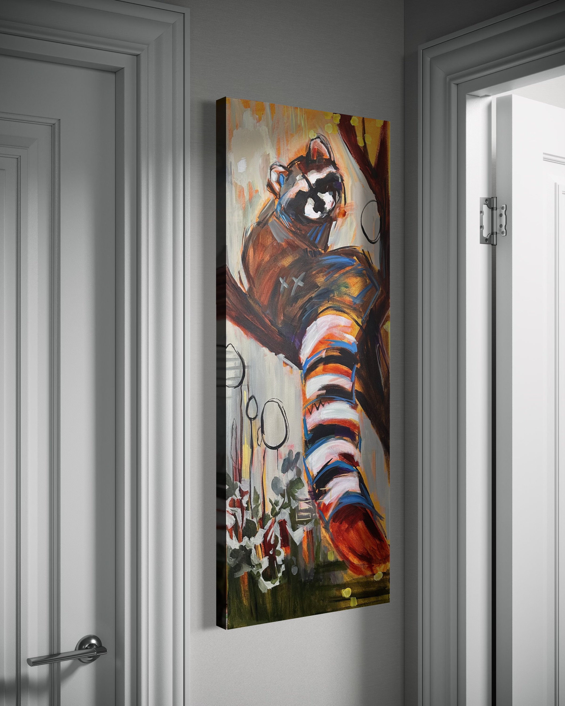 Colorful Abstract Raccoon Art