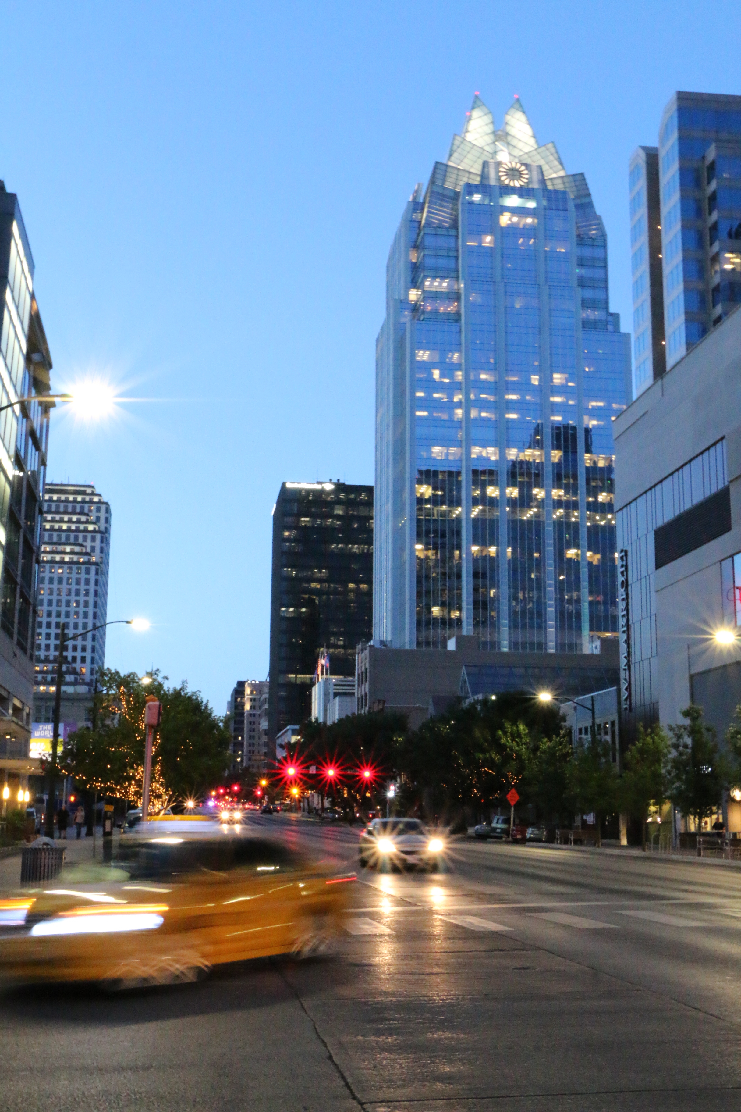 General Austin Frost Tower Night.JPG