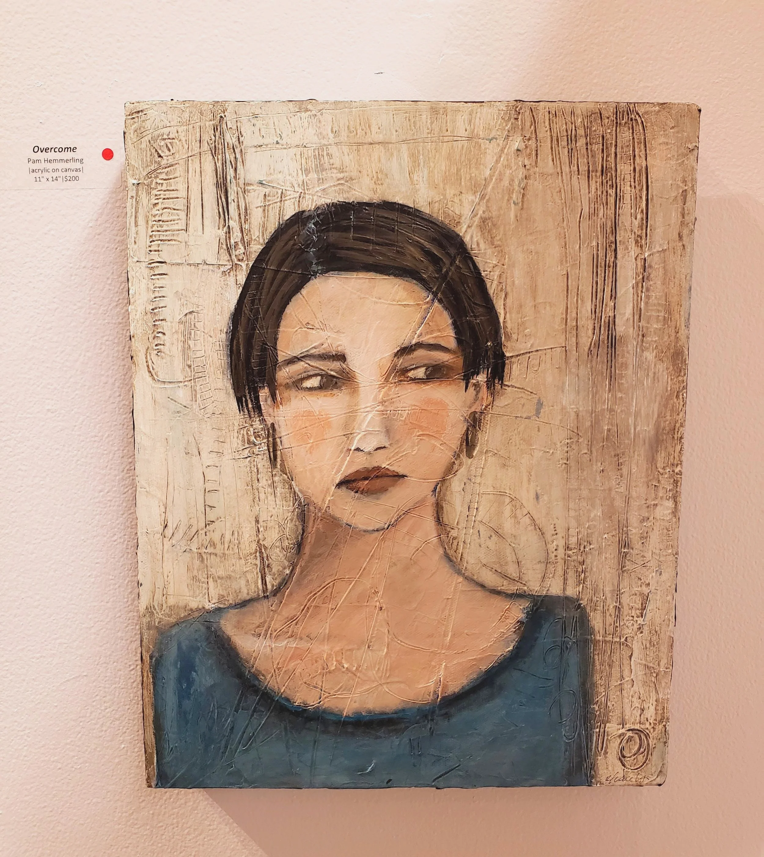 Overcome, portrait art, pam hemmerling