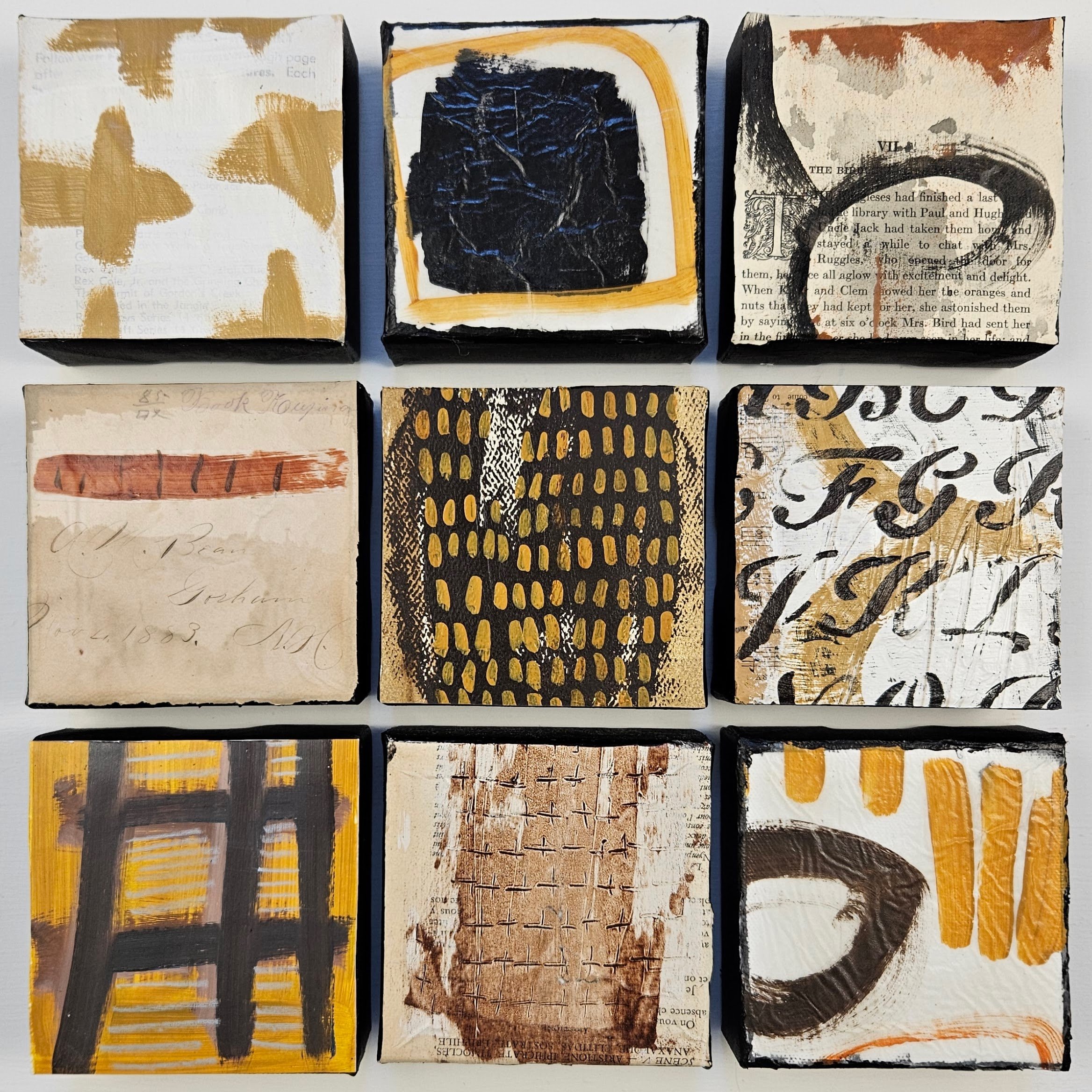 nine modern mini canvas set
