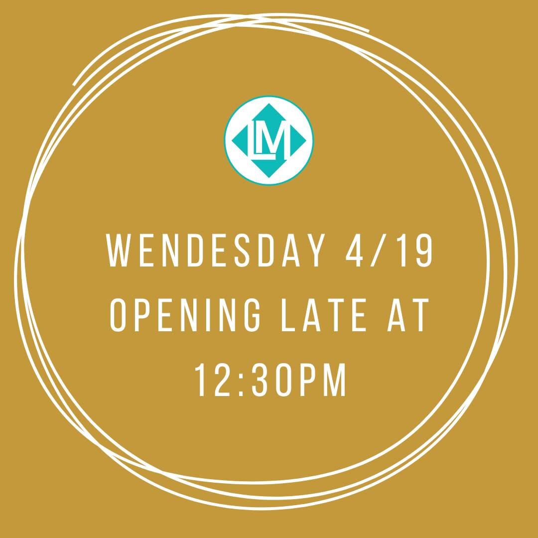 🚨 ATTENTION DARLINGS 🚨
Due to staffing we are opening 30 mins later on Wednesday 4/19. Please note will be open at 12:30pm instead of 12:00pm. As always, if you need to get a hold of us outside of business hours texting 414-251-1378 is the fastest 