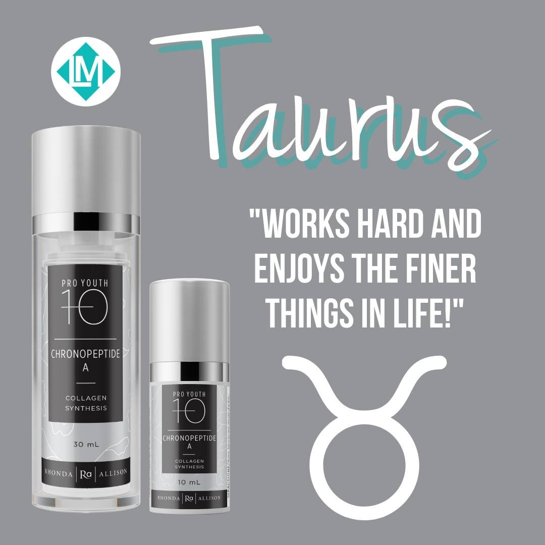 Happy Taurus Season, Darlings!

ChronoPeptide A is the finest product in the Rhonda Allison Pro Youth Minus Ten line! Our Taurus friends aren't the only ones wanting to enjoy the fruits of their labor! This super elite retinol works hard so you can l