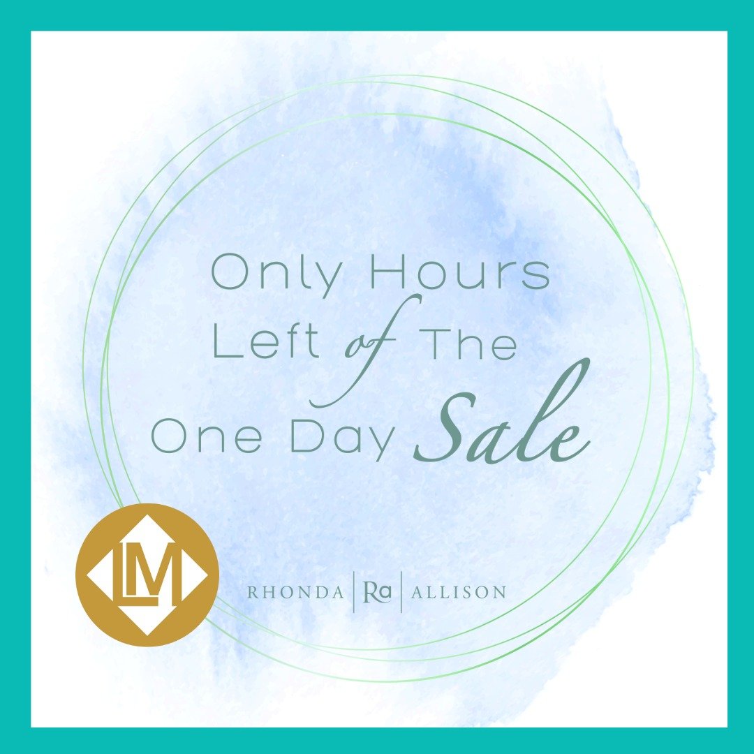 ⏰ Time&rsquo;s Ticking, Darlings! ⏰

It&rsquo;s 3 PM, and there are only a few hours left to grab **25% OFF** during Rhonda Allison&rsquo;s **Annual Customer Appreciation Marketplace Promotion**! 🎉✨

This amazing deal ends at **11:59 PM tonight**, s