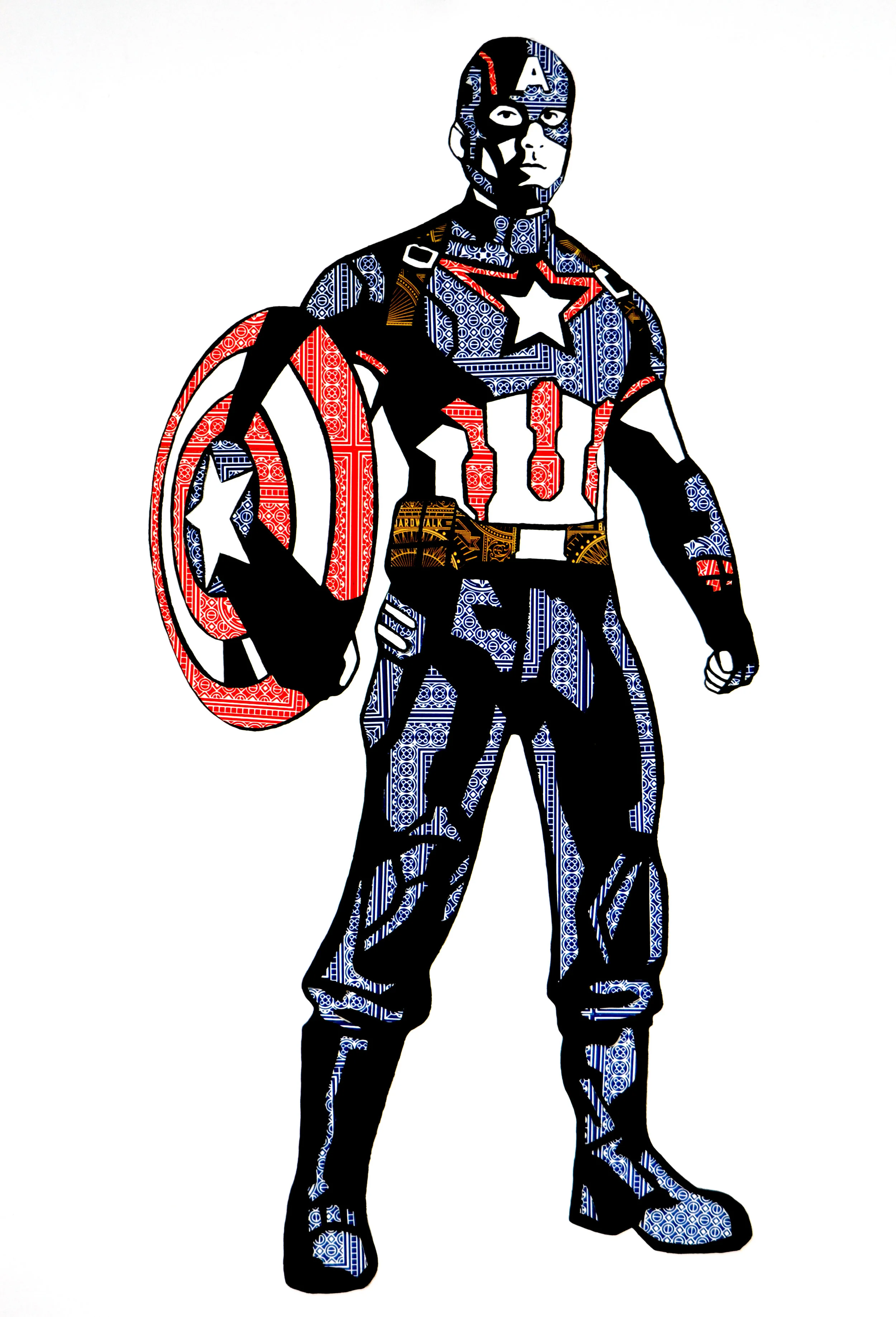 Captain America CardArt Print