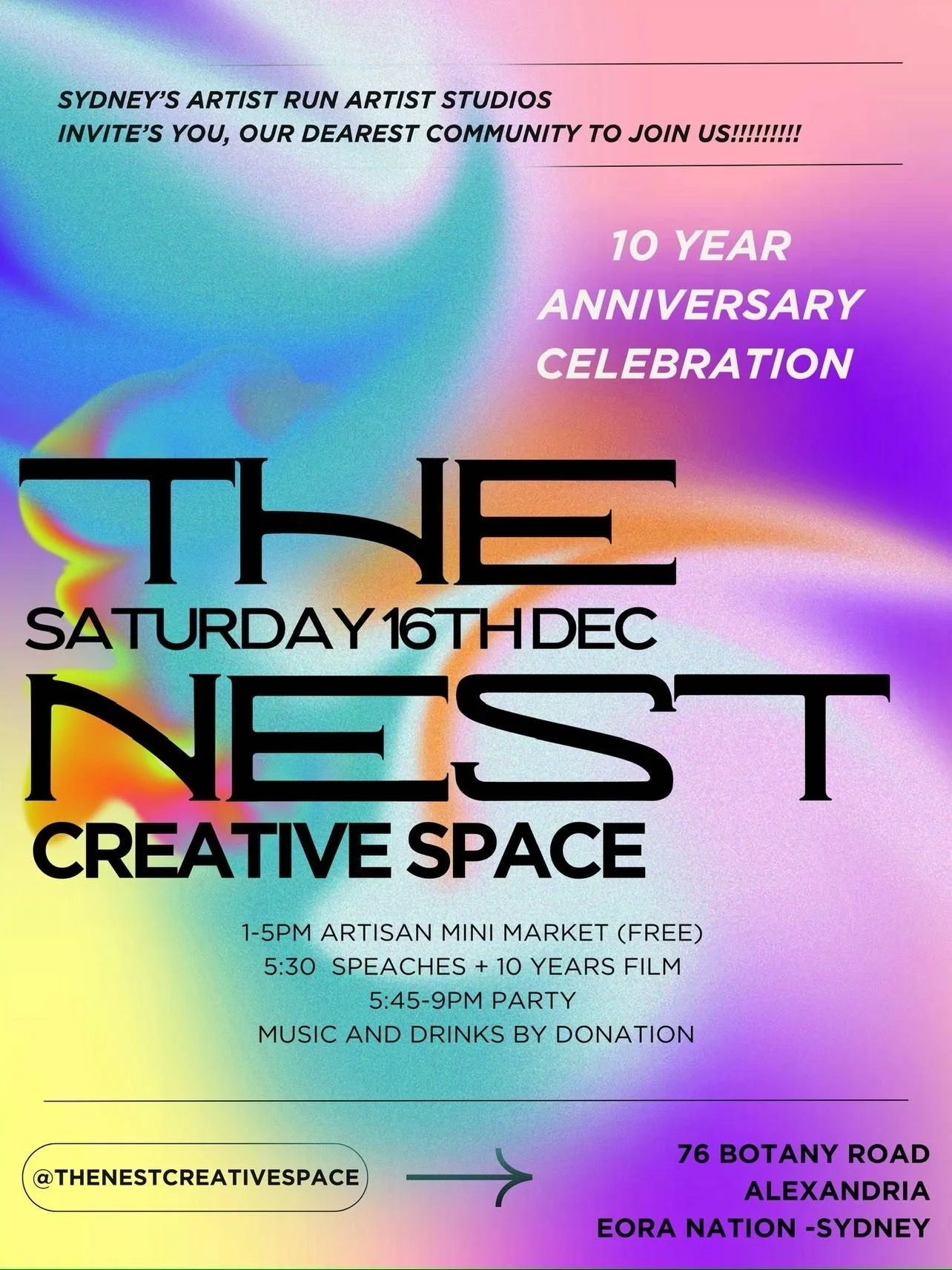 The Nest Creative Space - Eora Sydney : Artisan Market + 10 year Anniversary