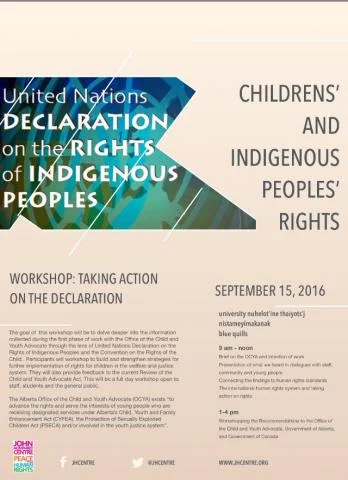 WORKSHOP: TAKING ACTION ON THE DECLARATION