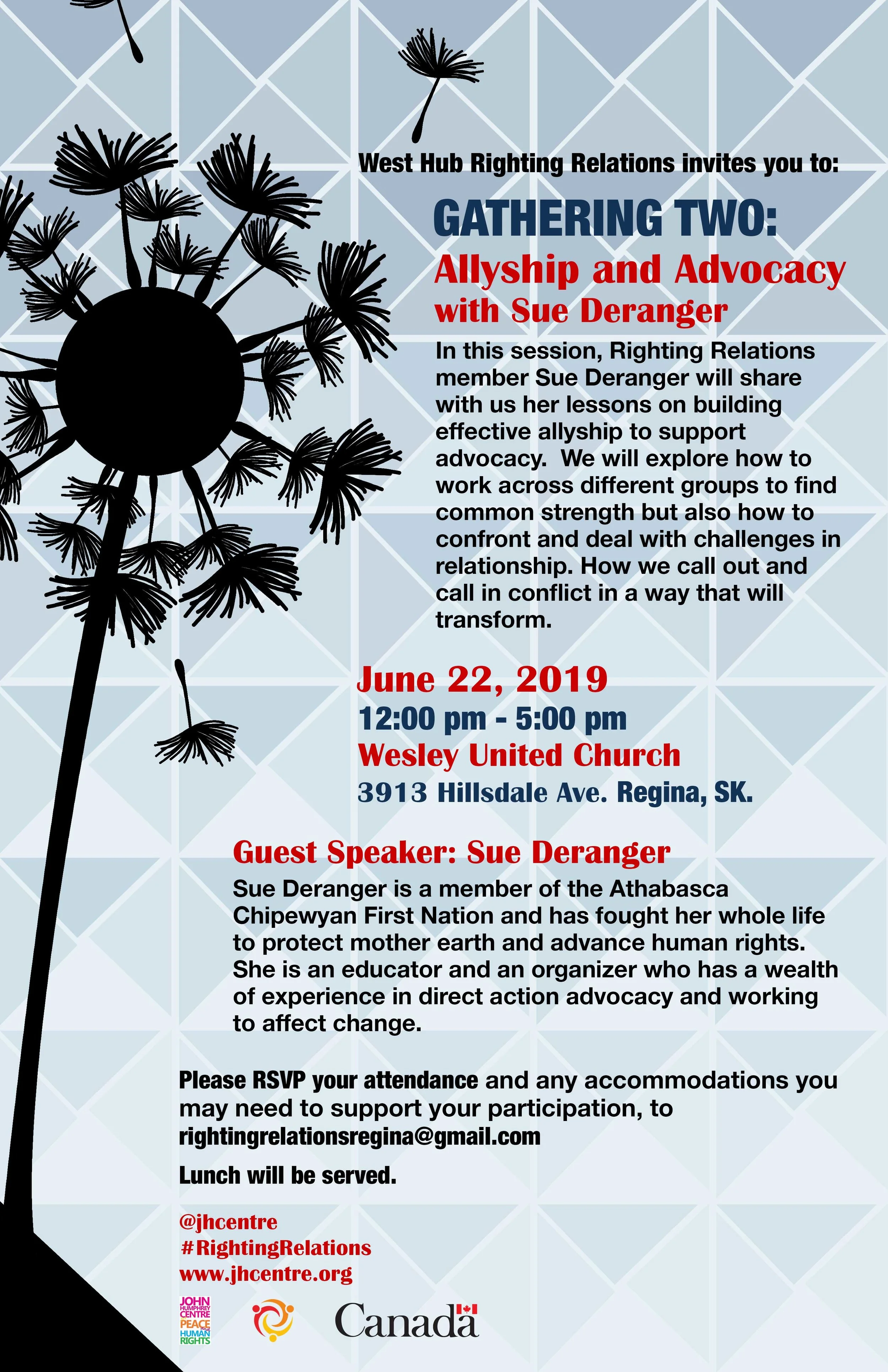 GATHERING TWO: Allyship and Advocacy with Sue Deranger