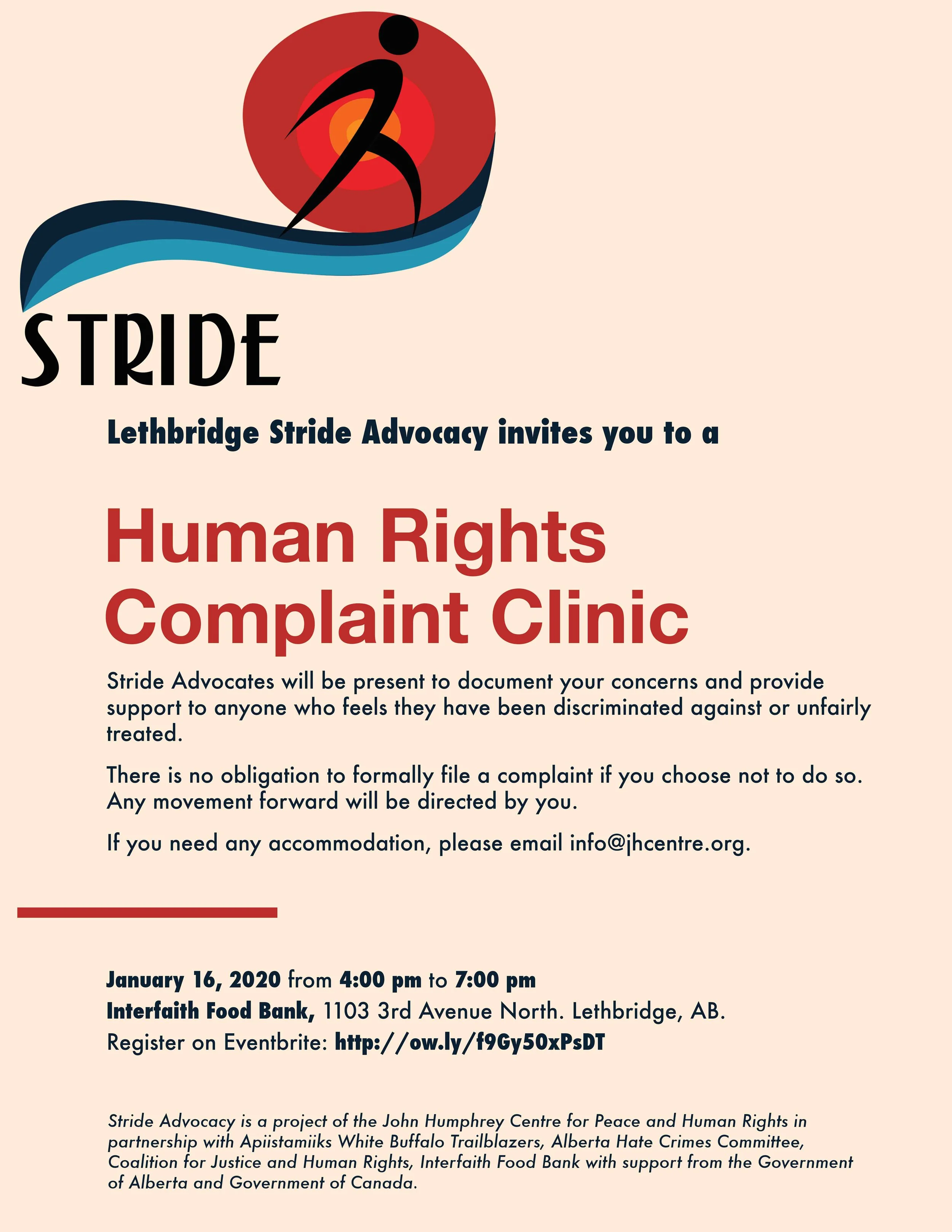 Stride Lethbridge: Human Rights Complaint Clinic