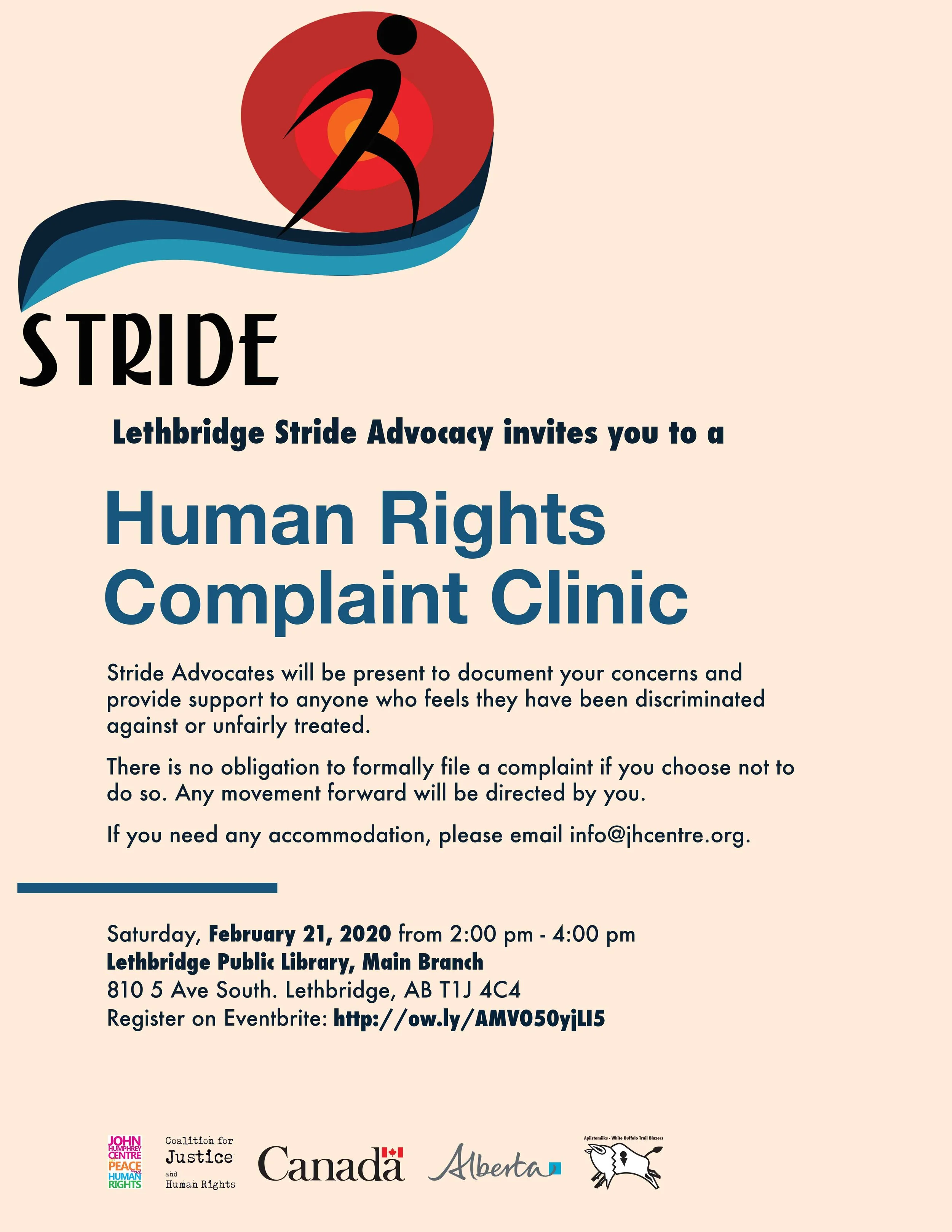 Stride Lethbridge: Human Rights Complaint Clinic