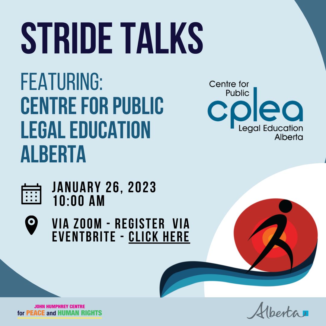 Stride Talks with Centre for Public Legal Education Alberta (CPLEA)